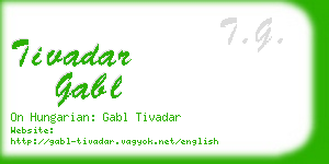 tivadar gabl business card